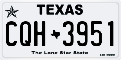 TX license plate CQH3951