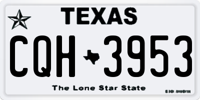 TX license plate CQH3953