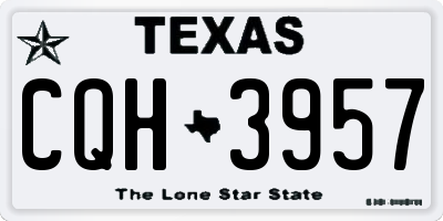 TX license plate CQH3957