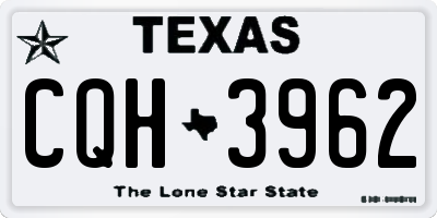 TX license plate CQH3962