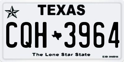 TX license plate CQH3964