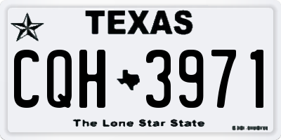 TX license plate CQH3971