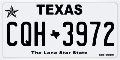 TX license plate CQH3972