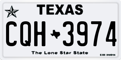 TX license plate CQH3974