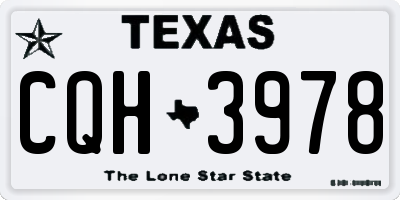 TX license plate CQH3978