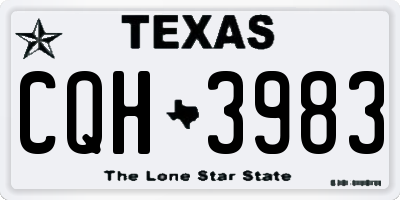 TX license plate CQH3983