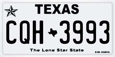 TX license plate CQH3993