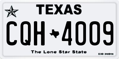 TX license plate CQH4009