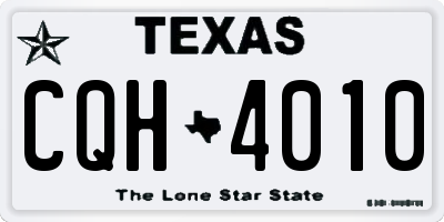 TX license plate CQH4010