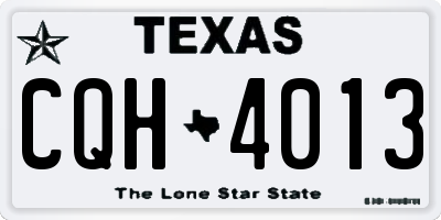 TX license plate CQH4013