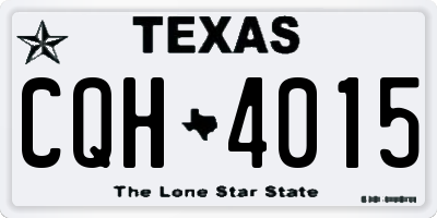 TX license plate CQH4015