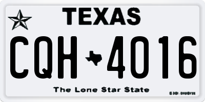 TX license plate CQH4016