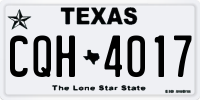 TX license plate CQH4017