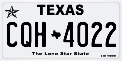TX license plate CQH4022