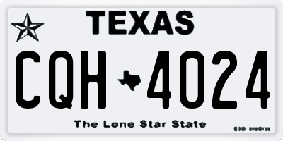 TX license plate CQH4024