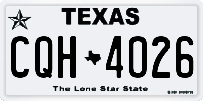 TX license plate CQH4026