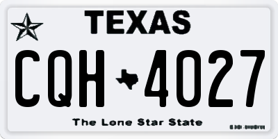TX license plate CQH4027