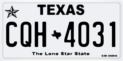 TX license plate CQH4031