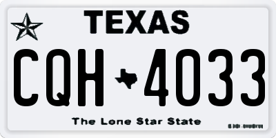 TX license plate CQH4033