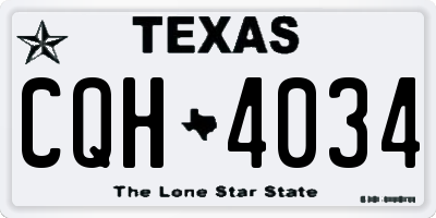 TX license plate CQH4034