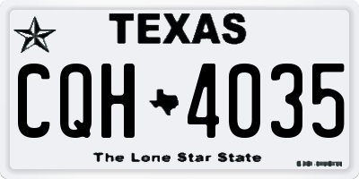TX license plate CQH4035