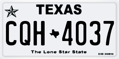 TX license plate CQH4037