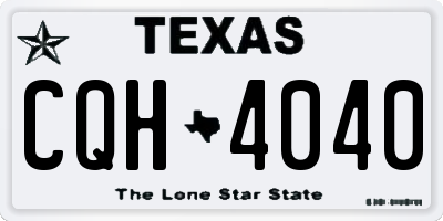 TX license plate CQH4040