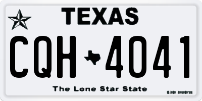 TX license plate CQH4041
