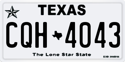 TX license plate CQH4043
