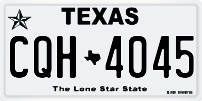 TX license plate CQH4045