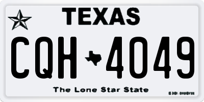 TX license plate CQH4049