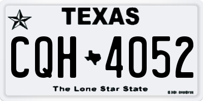 TX license plate CQH4052