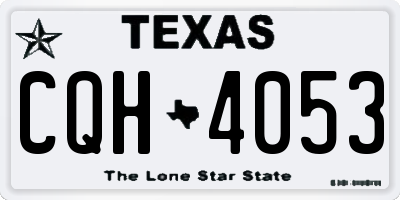 TX license plate CQH4053