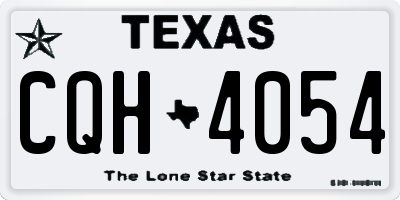 TX license plate CQH4054