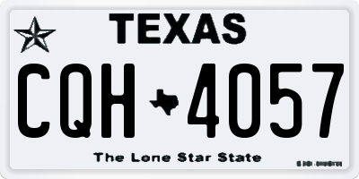 TX license plate CQH4057