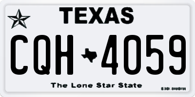 TX license plate CQH4059