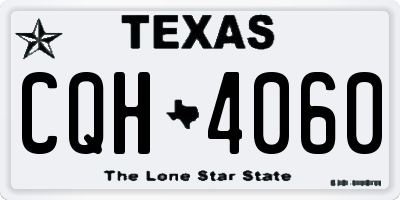 TX license plate CQH4060