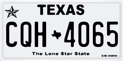 TX license plate CQH4065
