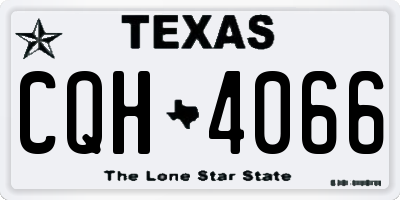 TX license plate CQH4066