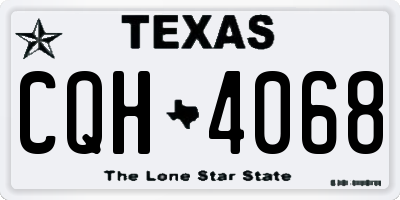 TX license plate CQH4068