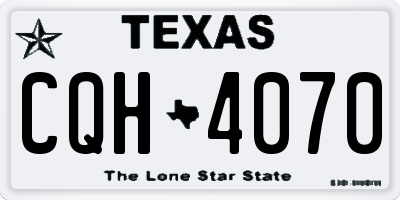 TX license plate CQH4070