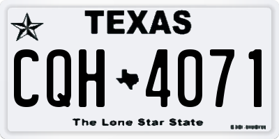 TX license plate CQH4071