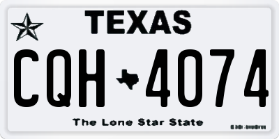 TX license plate CQH4074