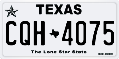 TX license plate CQH4075