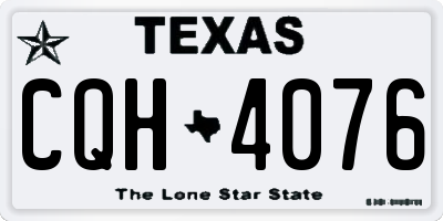 TX license plate CQH4076
