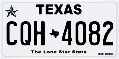 TX license plate CQH4082