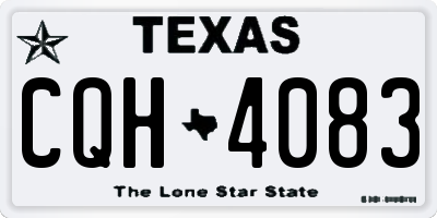 TX license plate CQH4083