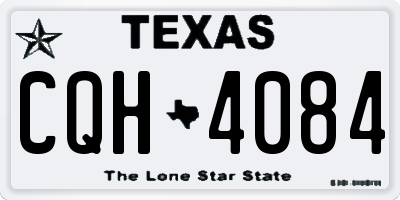 TX license plate CQH4084
