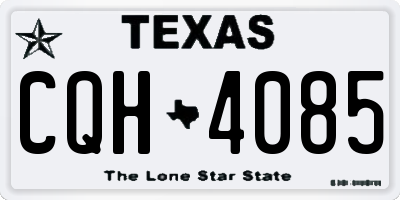 TX license plate CQH4085