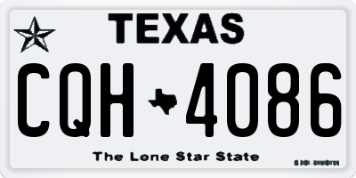 TX license plate CQH4086